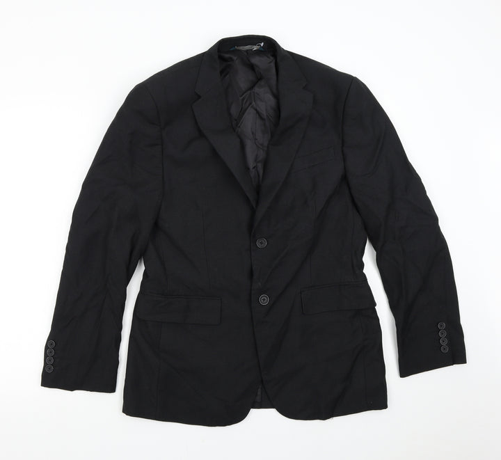 Perry Ellis Mens Black Jacket Suit Jacket Size 38