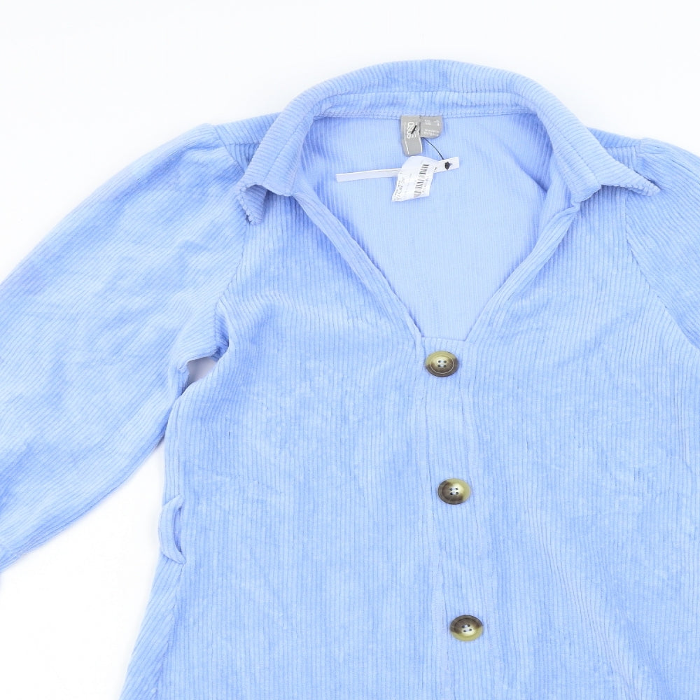 ASOS Womens Blue  Corduroy Shirt Dress  Size 8