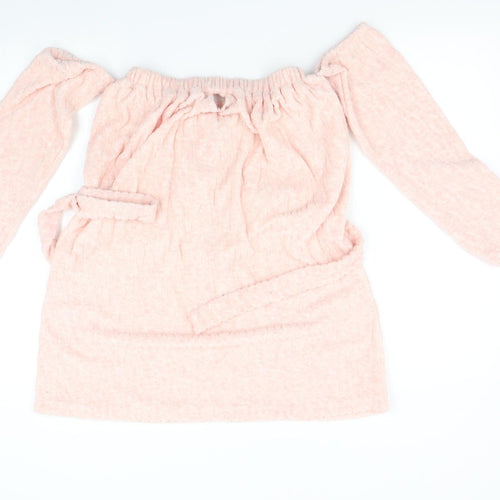 ASOS Womens Pink  Fleece Pullover Jumper Size 10