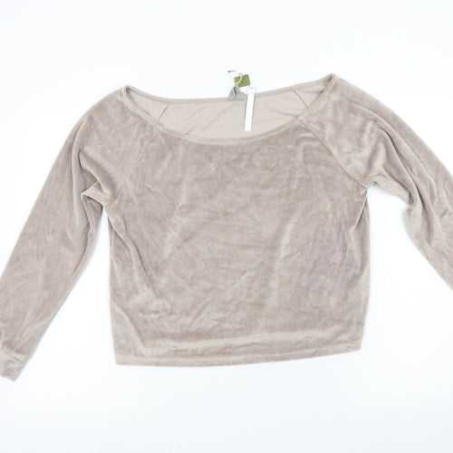 ASOS Womens Brown  Fleece Pullover Jumper Size 10