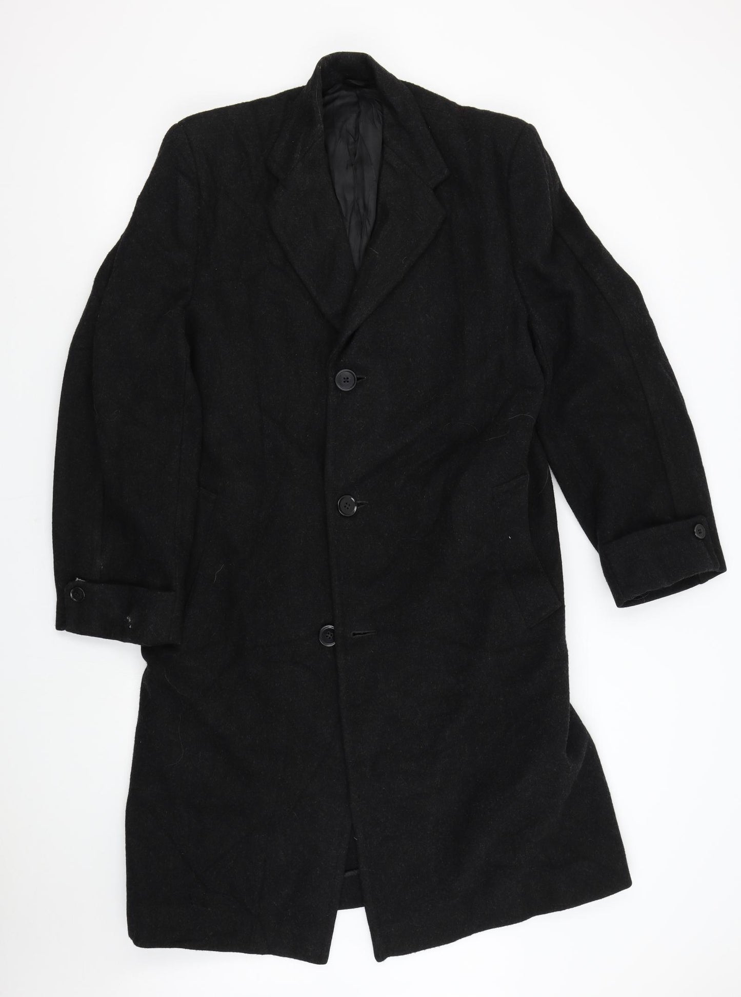 Weaver Wearer Mens Black   Overcoat Coat Size L