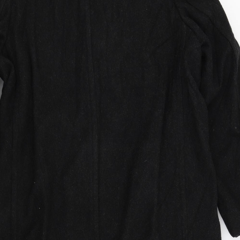 Weaver Wearer Mens Black   Overcoat Coat Size L