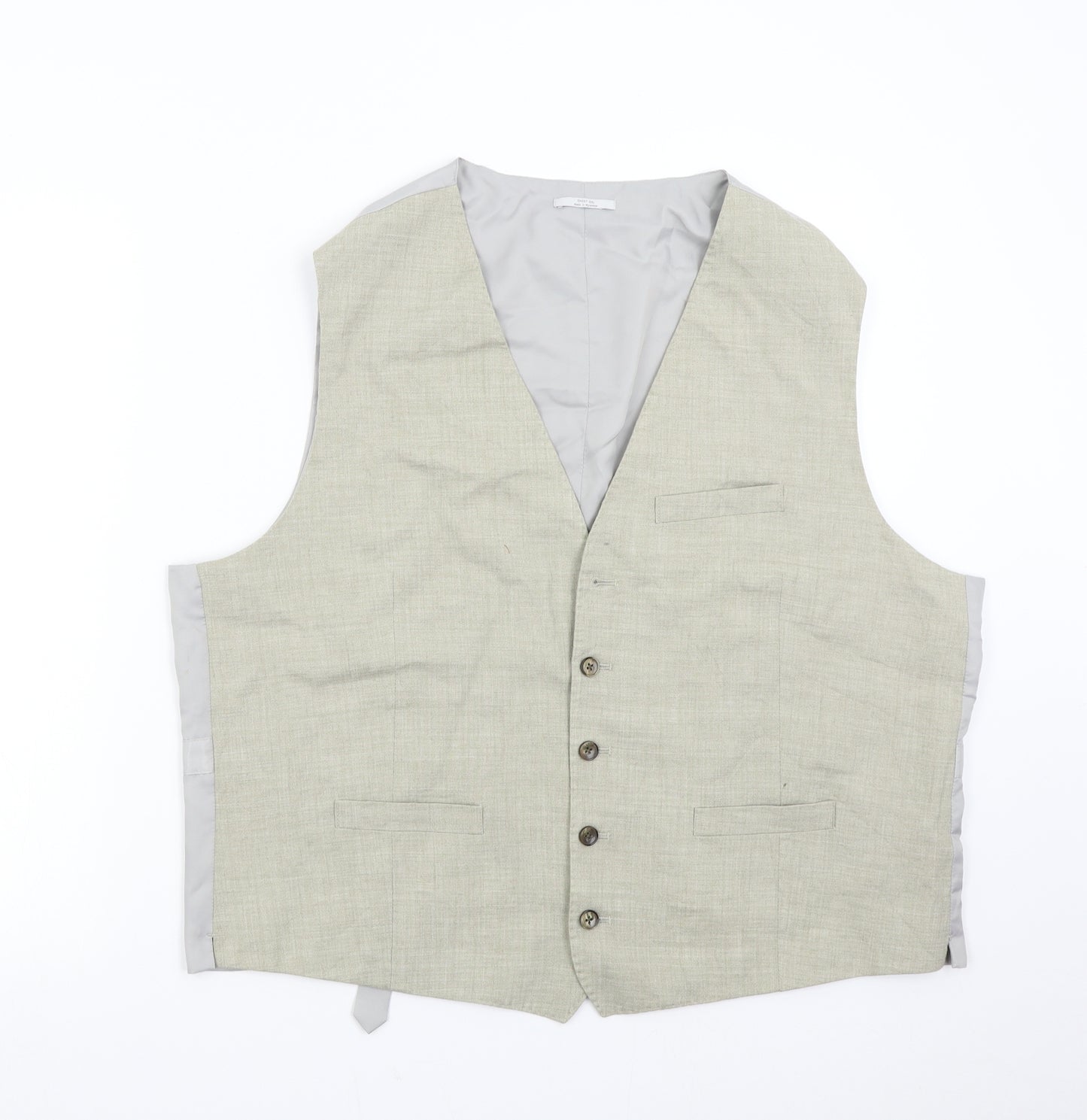 M&S Mens Beige    Suit Waistcoat Size 2XL