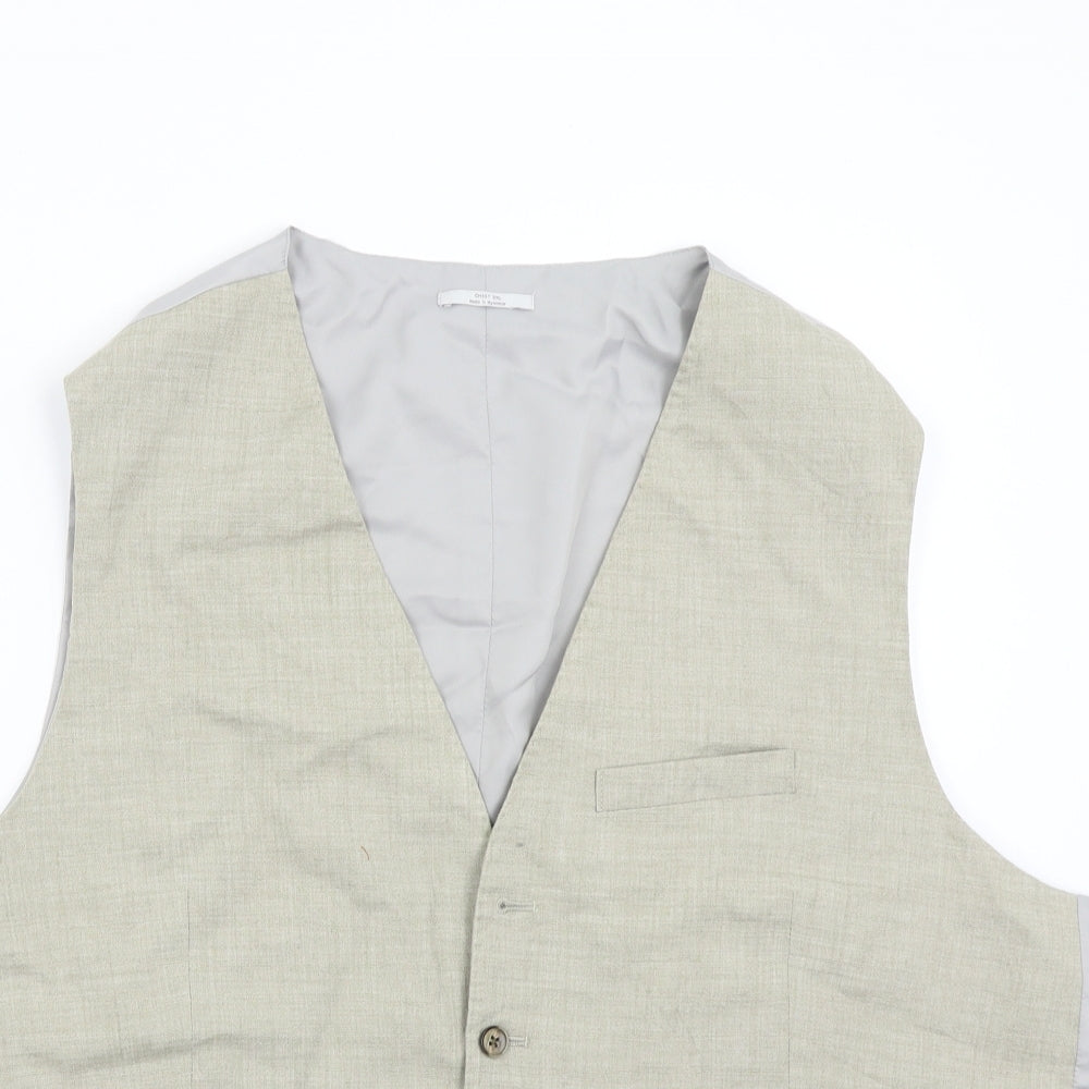 M&S Mens Beige    Suit Waistcoat Size 2XL