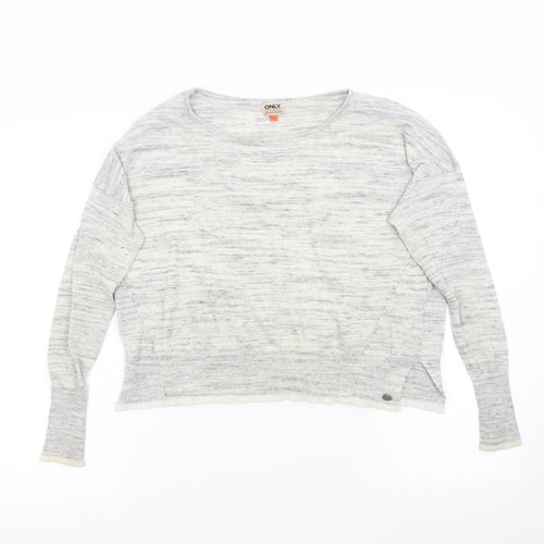 Only Womens Grey  Knit Pullover Jumper Size 8