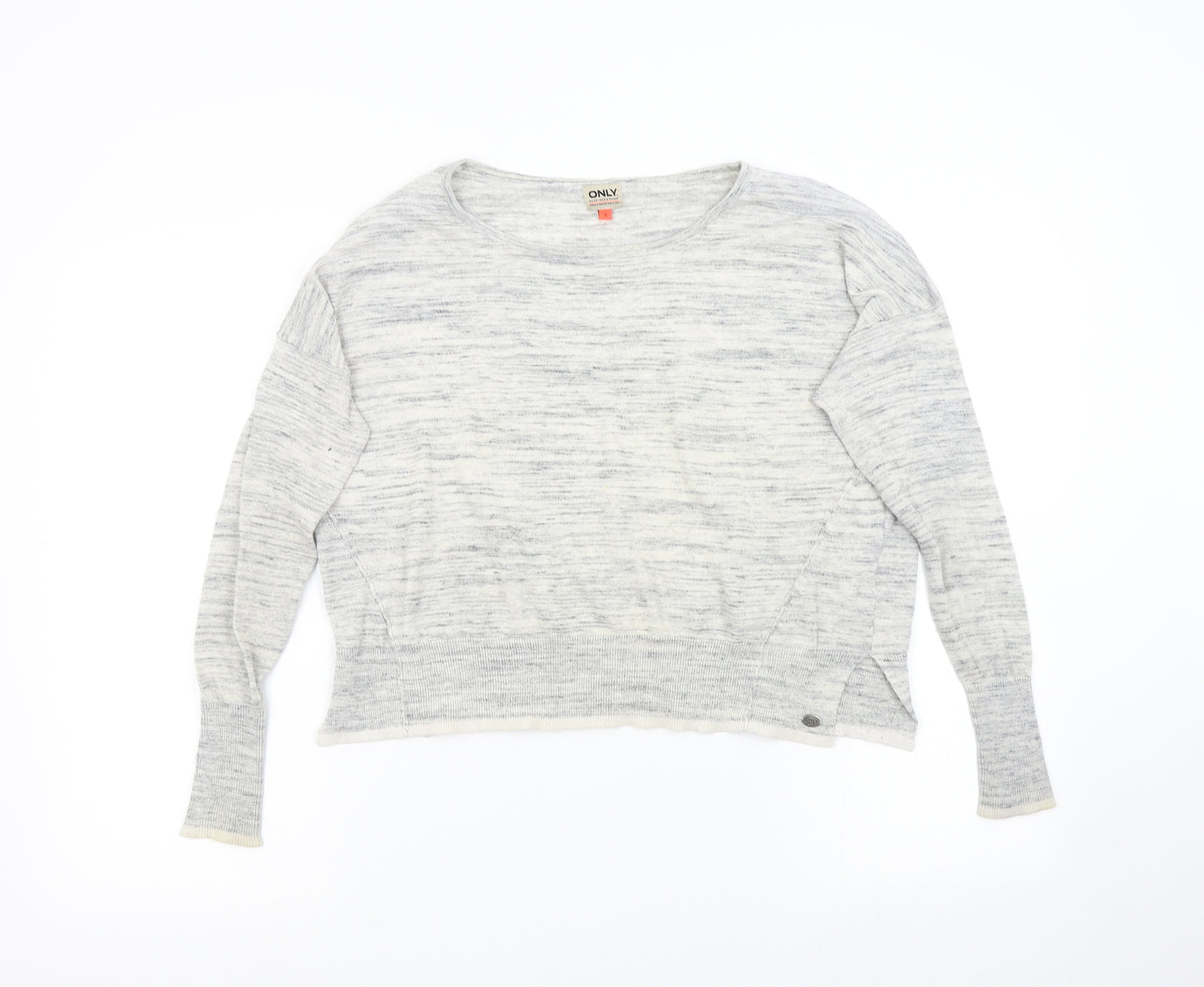 Only Womens Grey  Knit Pullover Jumper Size 8