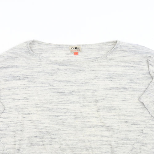 Only Womens Grey  Knit Pullover Jumper Size 8