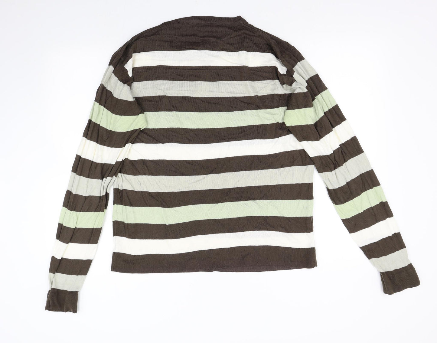 Cutting Edge Mens Multicoloured Striped Knit Pullover Jumper Size L