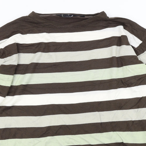 Cutting Edge Mens Multicoloured Striped Knit Pullover Jumper Size L