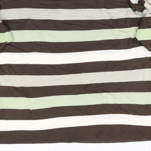 Cutting Edge Mens Multicoloured Striped Knit Pullover Jumper Size L