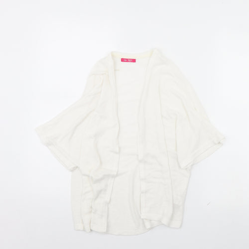 yd Girls White   Cardigan Jumper Size 10 Years