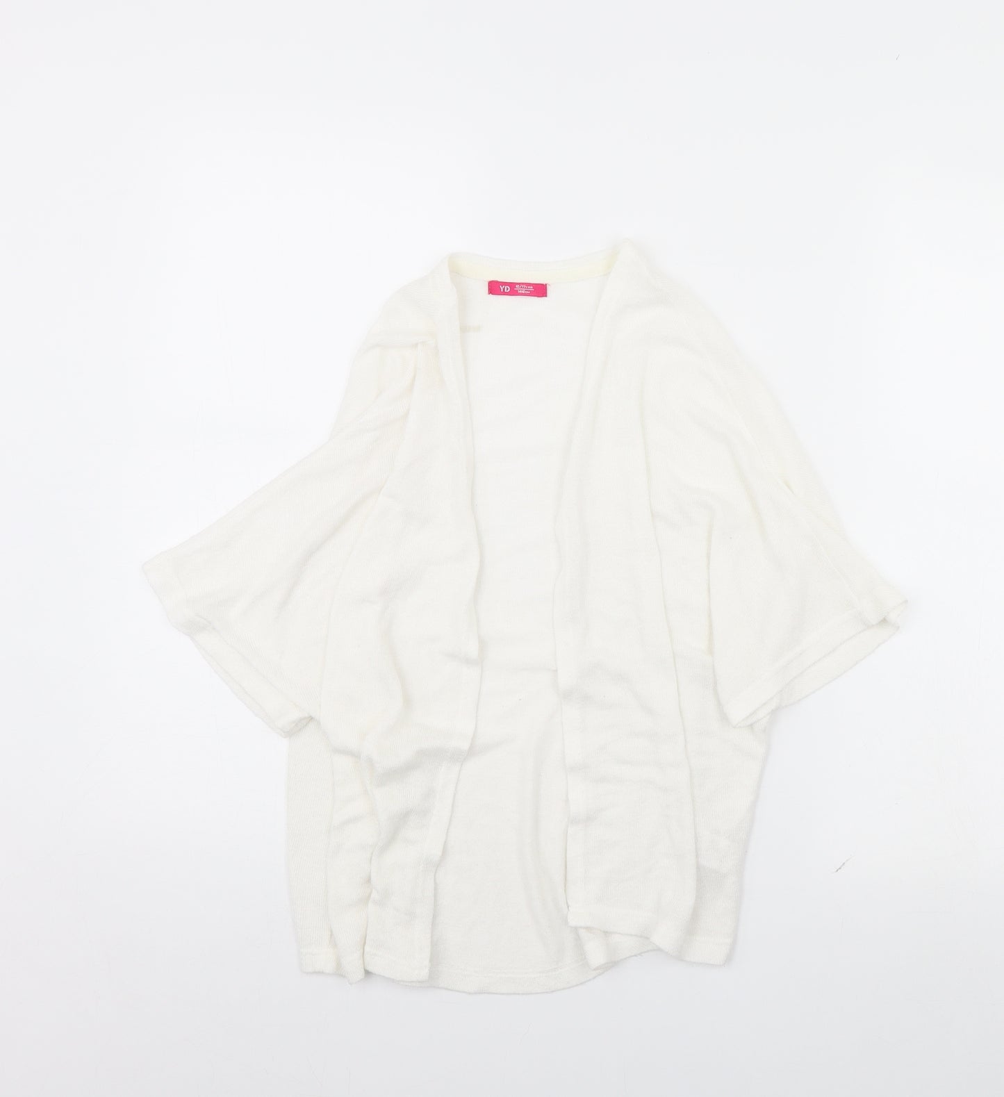 yd Girls White   Cardigan Jumper Size 10 Years