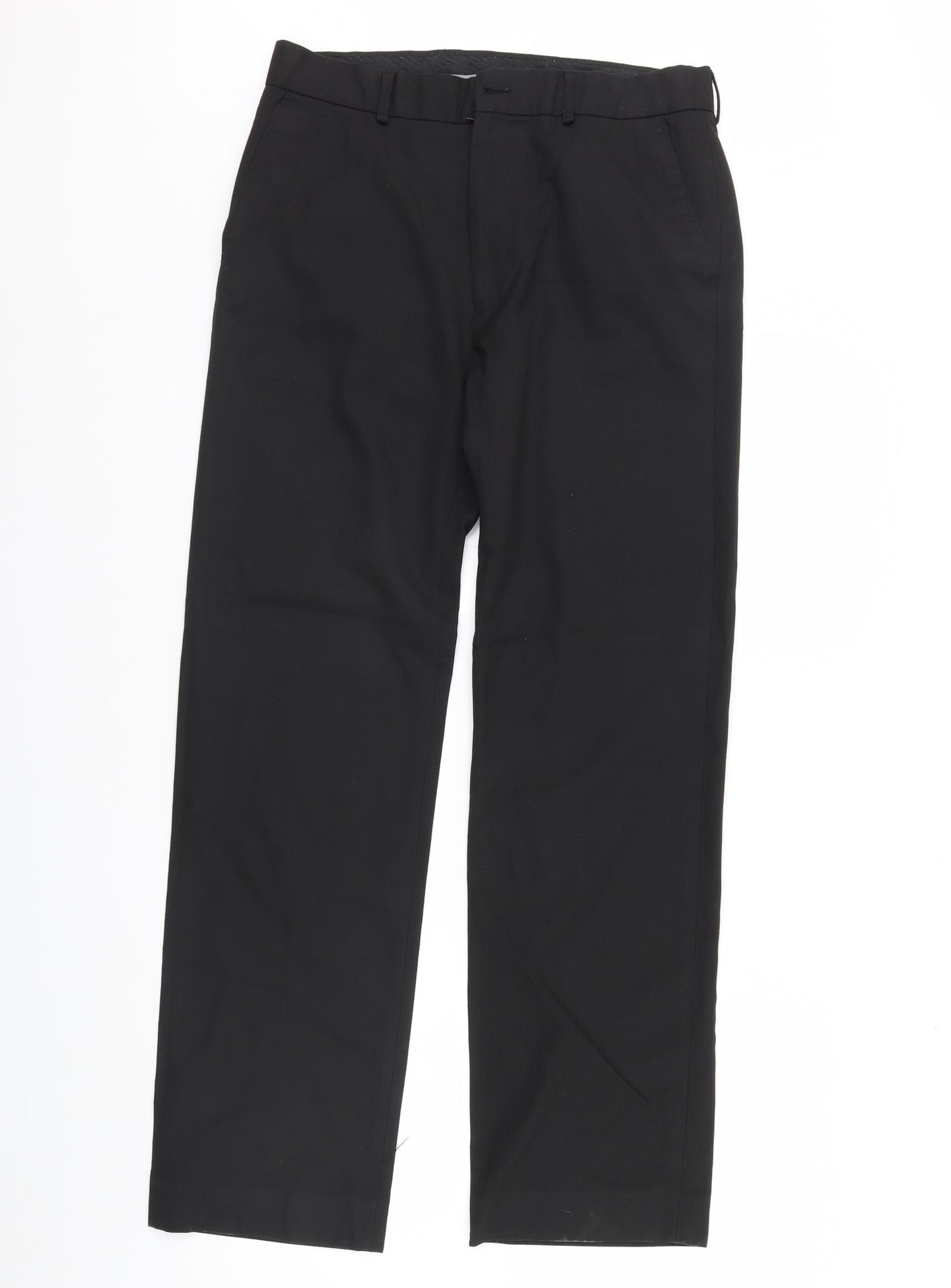George Mens Black   Dress Pants Trousers Size 32 L33 in