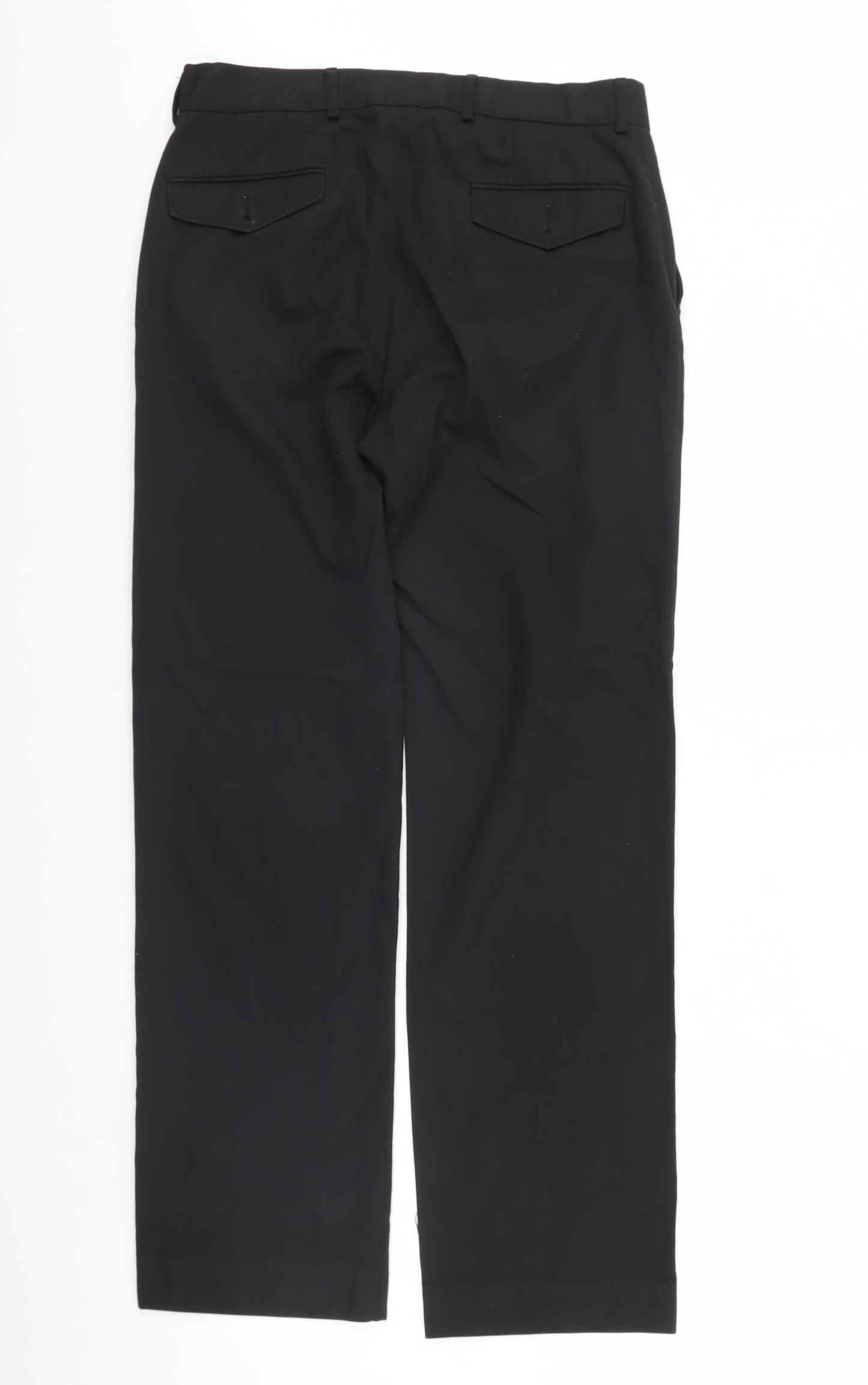 George Mens Black   Dress Pants Trousers Size 32 L33 in