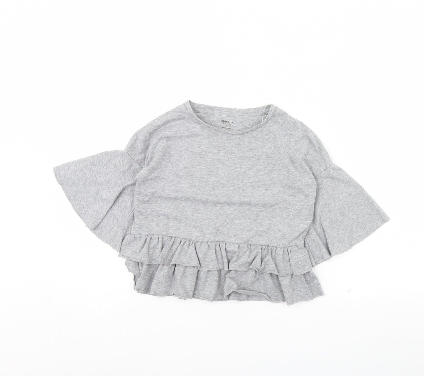 F&F Girls Grey   Basic Blouse Size 6 Years