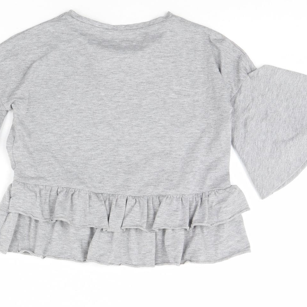 F&F Girls Grey   Basic Blouse Size 6 Years