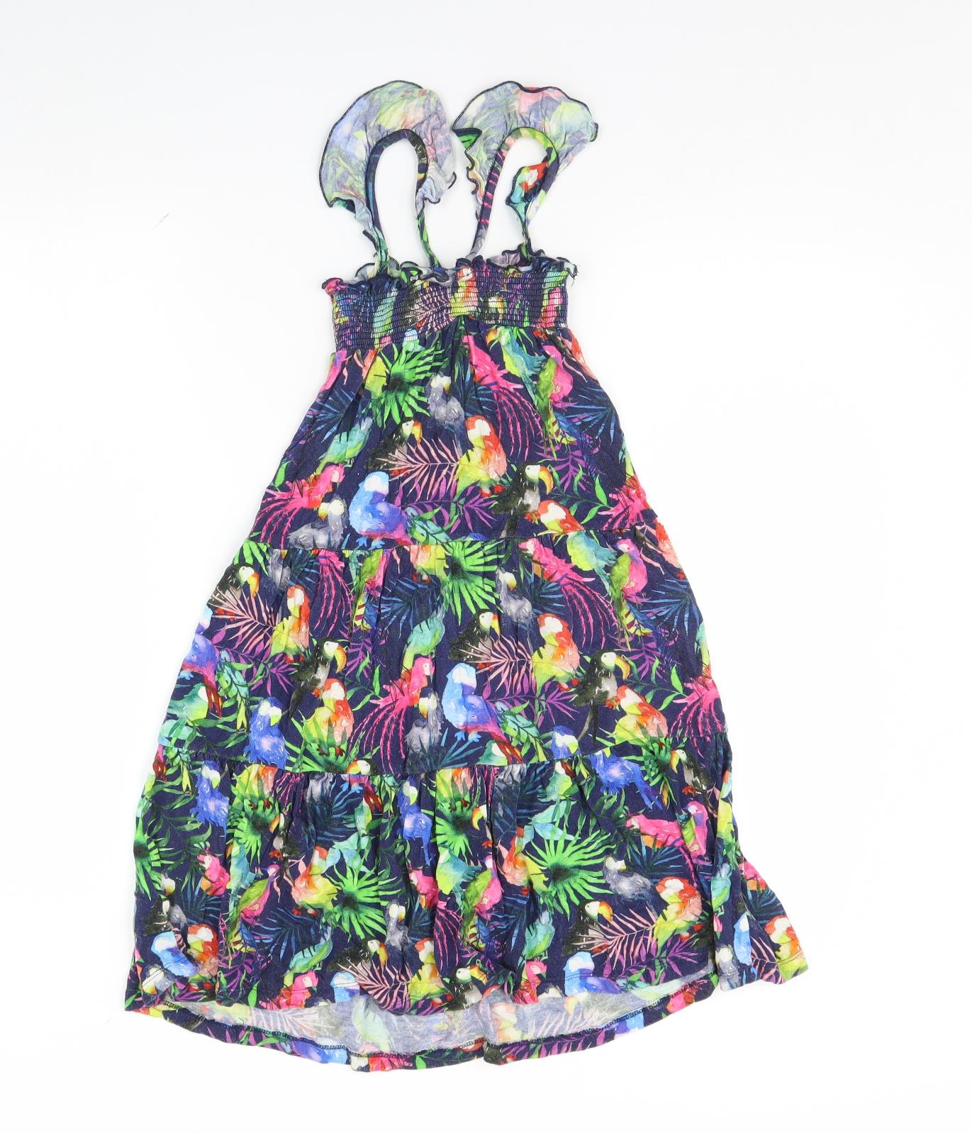 NEXT Girls Blue Floral  Maxi  Size 4 Years