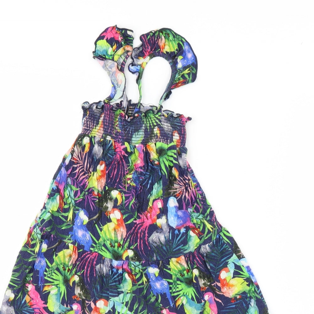 NEXT Girls Blue Floral  Maxi  Size 4 Years