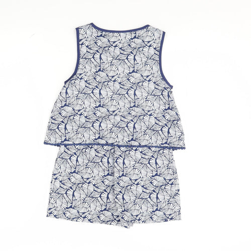 I Love Girls Wear Girls Blue Floral  Playsuit One-Piece Size 8 Years