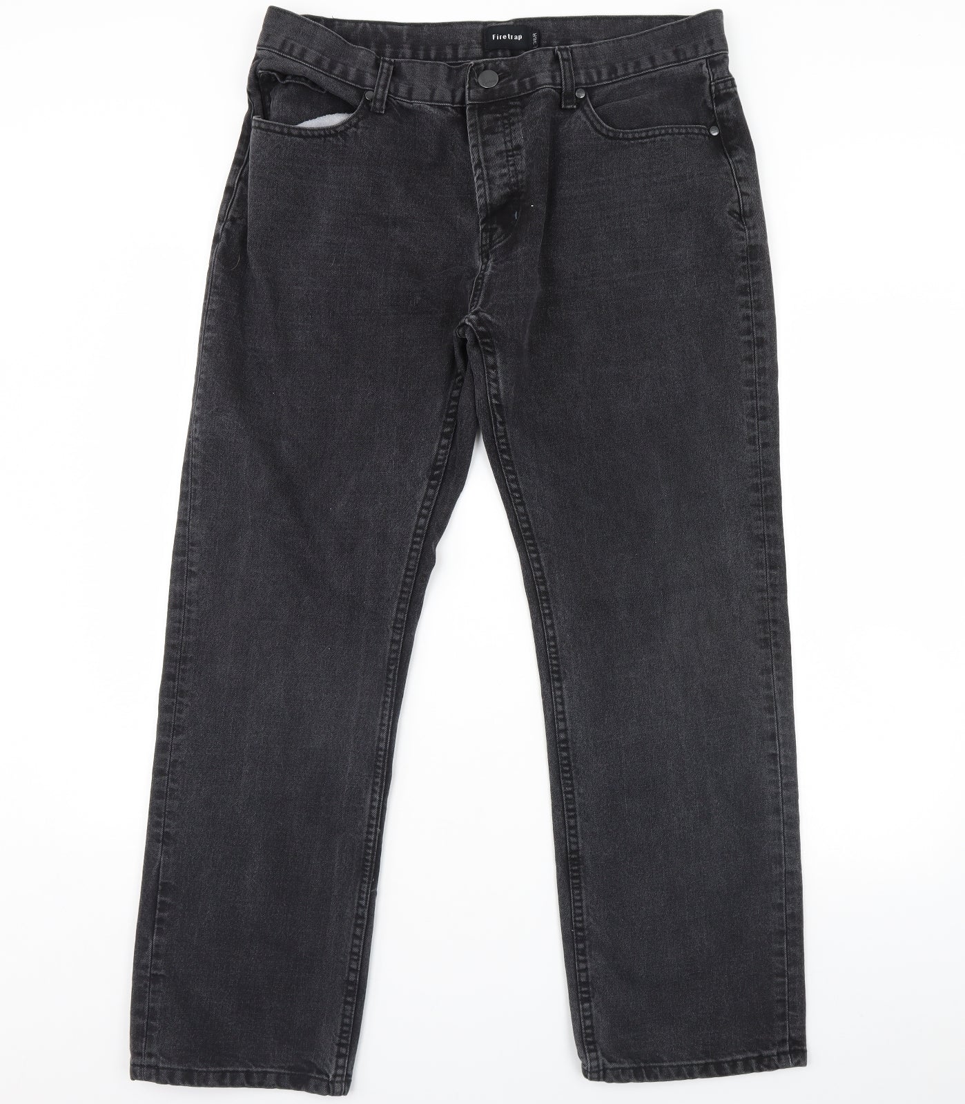 Firetrap Mens Blue  Denim Straight Jeans Size 36 L30 in