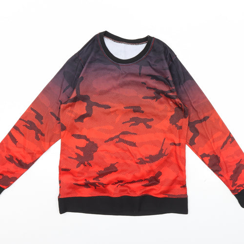 Preworn Womens Red Camouflage  Pullover Jumper Size M