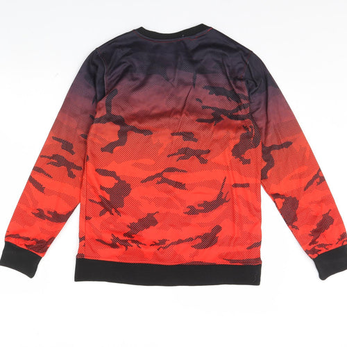 Preworn Womens Red Camouflage  Pullover Jumper Size M