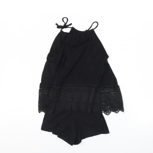 Boohoo Womens Black   Playsuit One-Piece Size 6