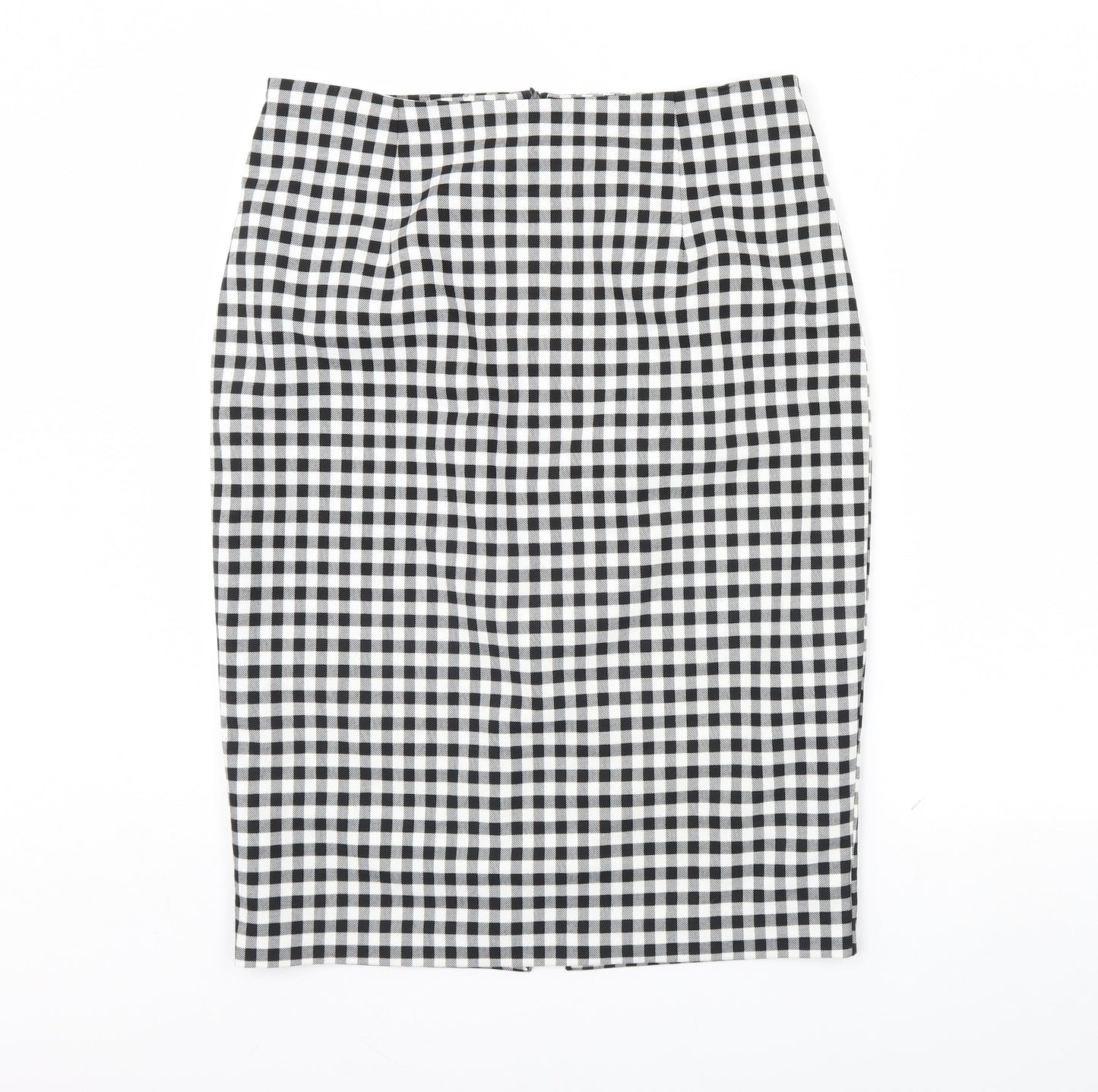 F&F Womens Black Plaid  Straight & Pencil Skirt Size 16