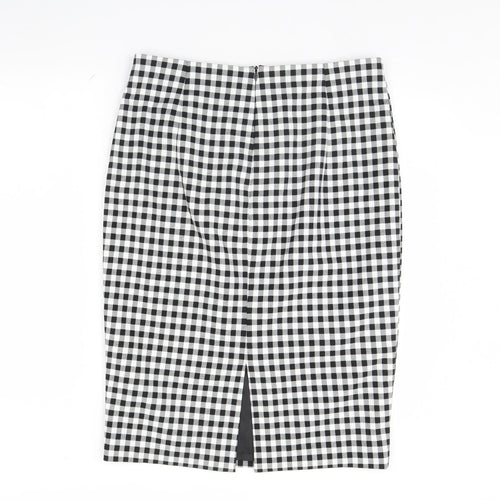 F&F Womens Black Plaid  Straight & Pencil Skirt Size 16