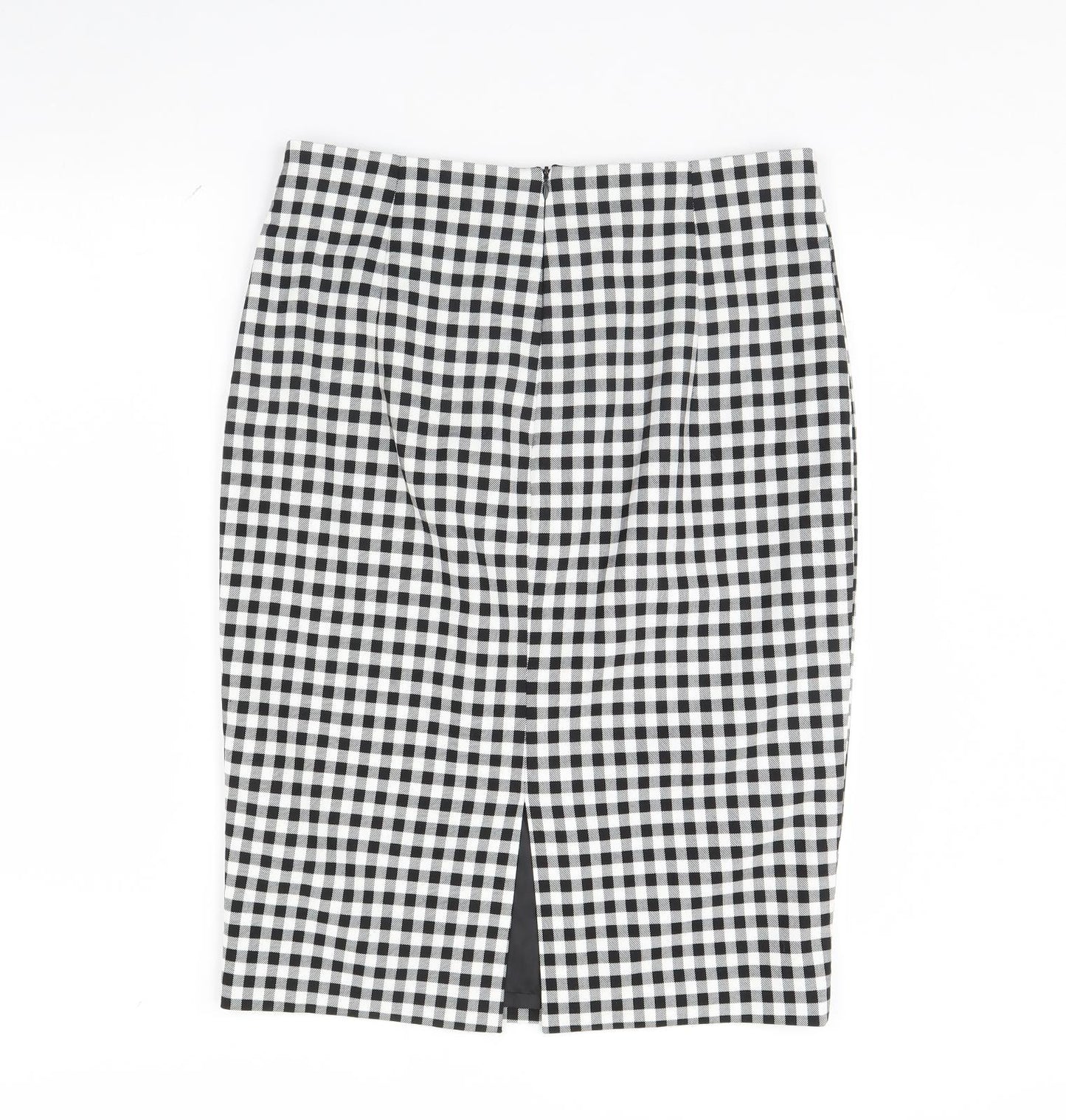 F&F Womens Black Plaid  Straight & Pencil Skirt Size 16