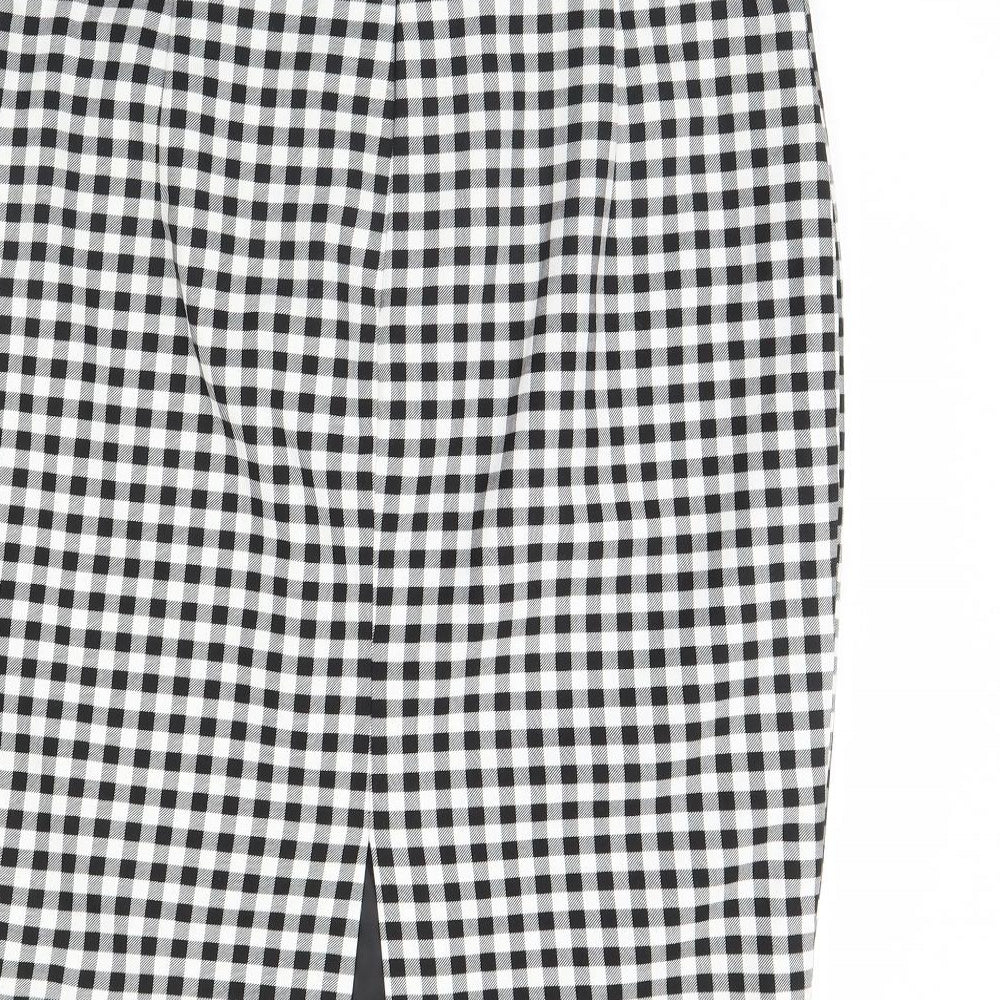 F&F Womens Black Plaid  Straight & Pencil Skirt Size 16