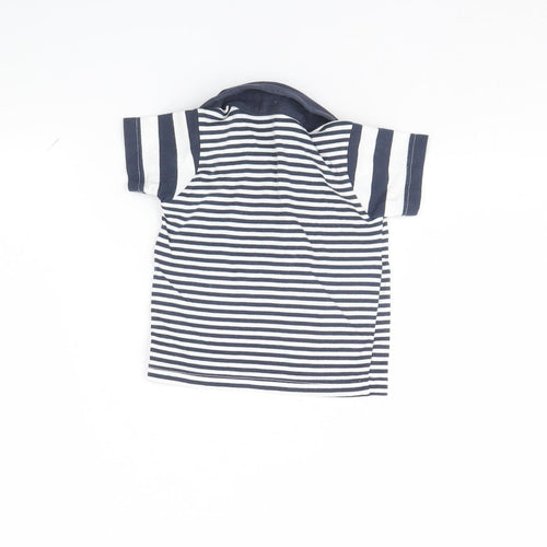 Nutmeg Baby Blue Striped  Basic Polo Size 3-6 Months
