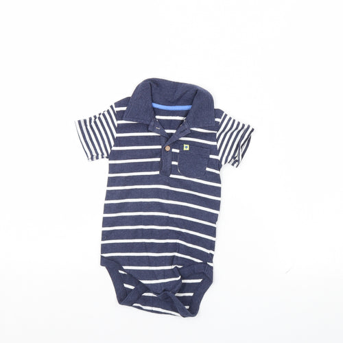 Nutmeg Baby Blue Striped  Babygrow One-Piece Size 12 Months
