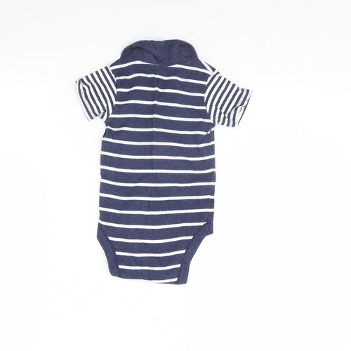Nutmeg Baby Blue Striped  Babygrow One-Piece Size 12 Months