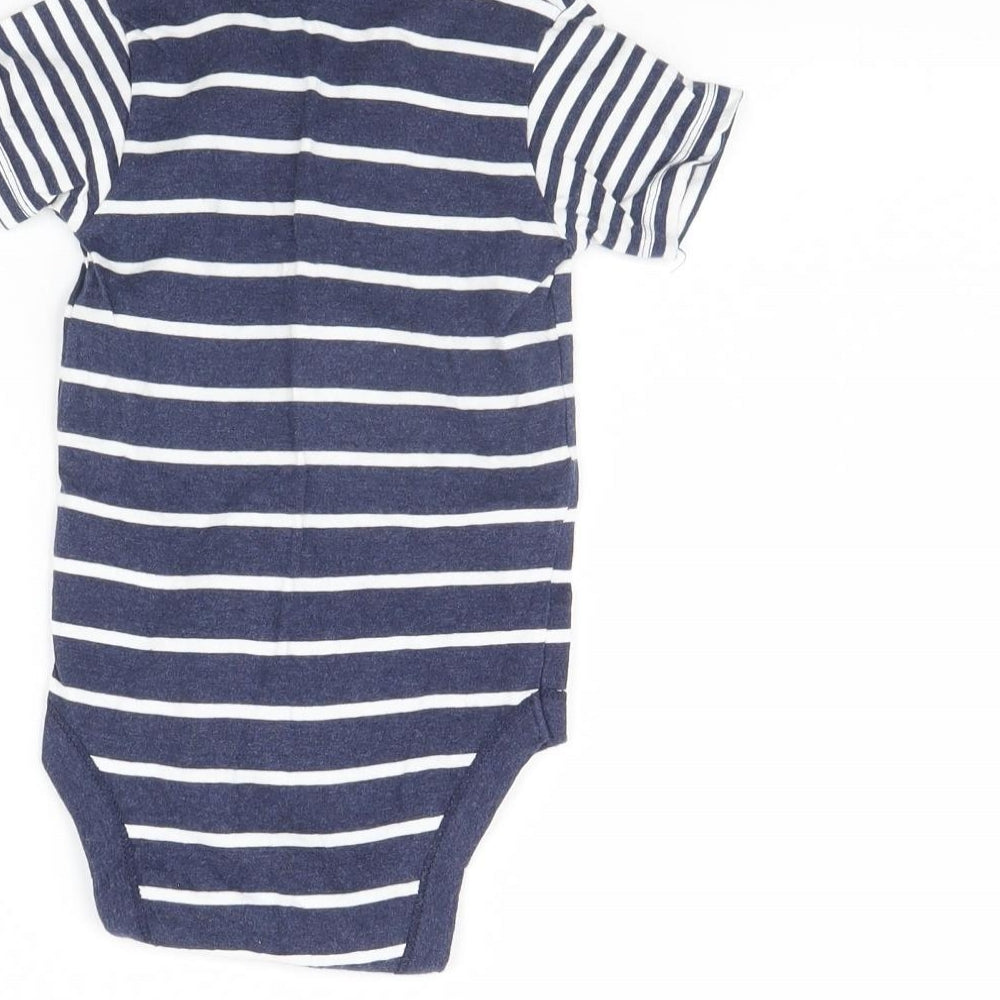 Nutmeg Baby Blue Striped  Babygrow One-Piece Size 12 Months