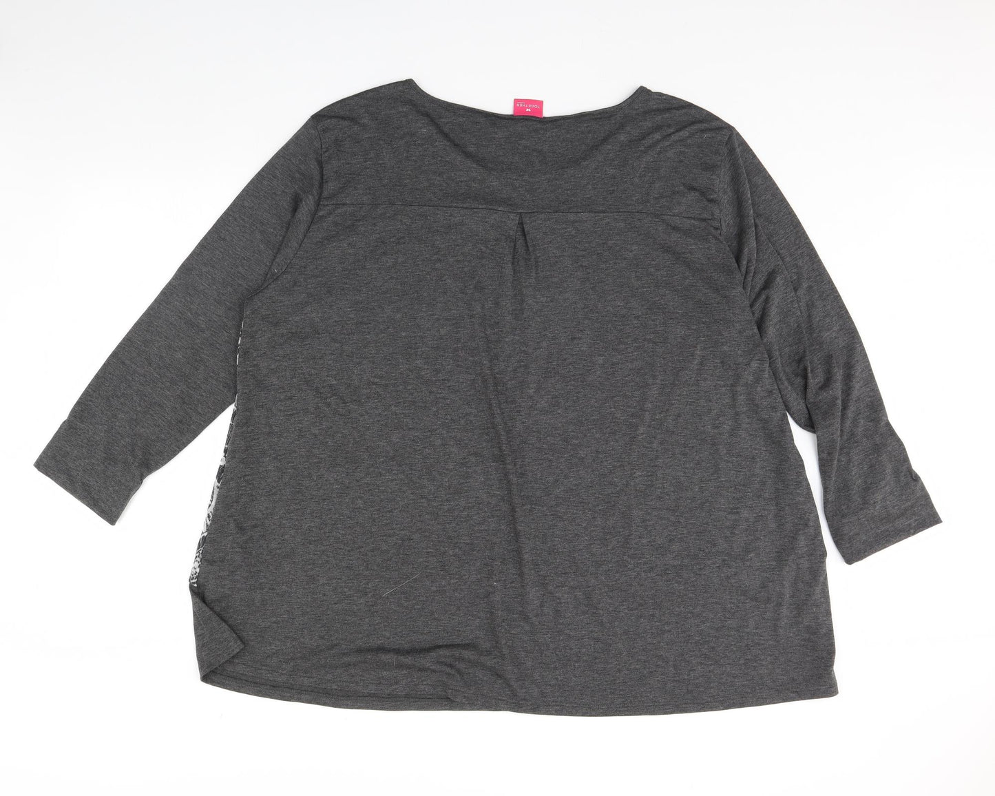Together Womens Grey   Basic Blouse Size 22