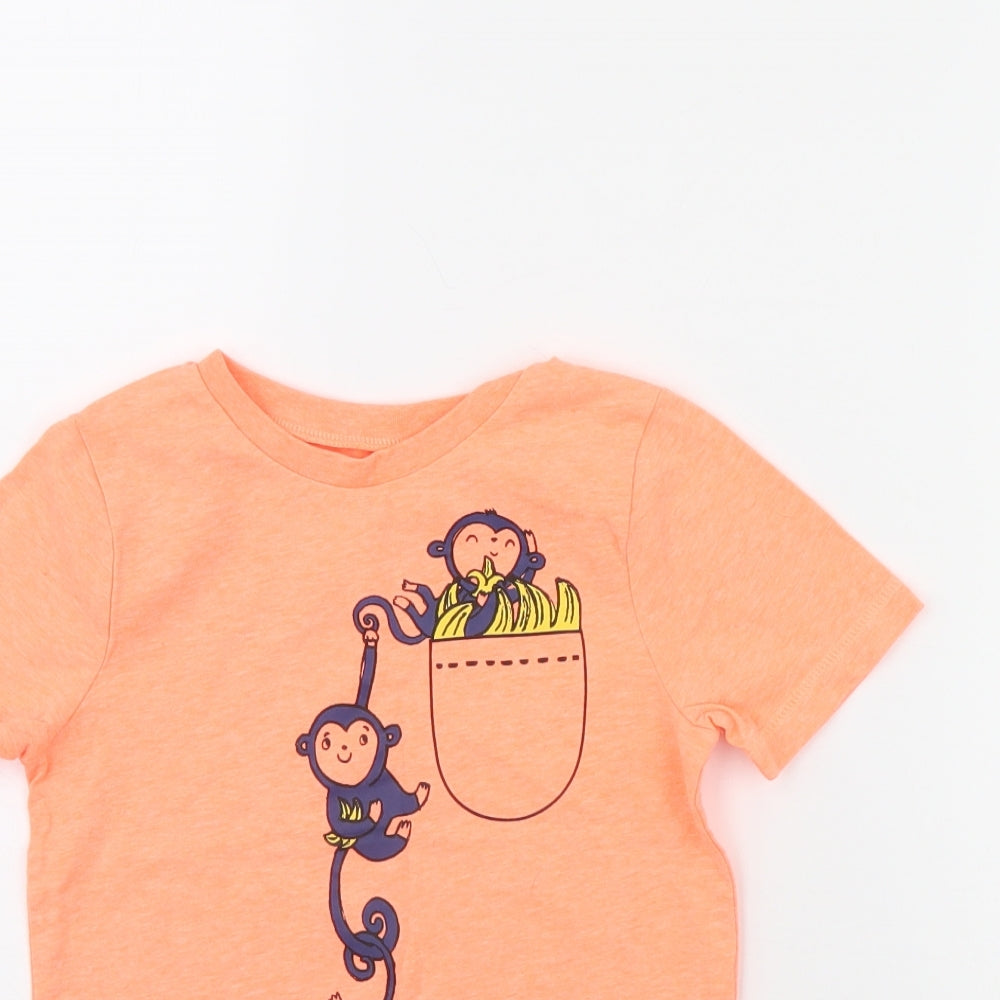George Boys Orange   Basic T-Shirt Size 5 Years