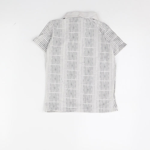 AJ Jeans Boys White Polka Dot  Basic Polo Size 9 Years
