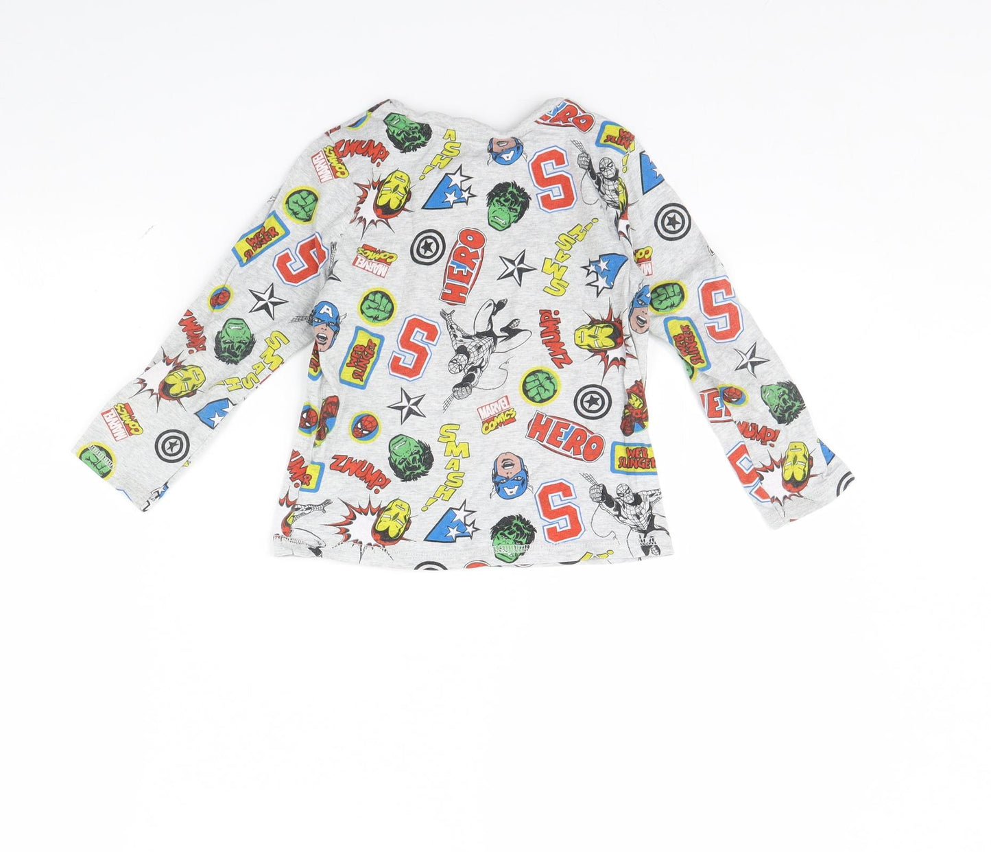 George Boys Grey Spotted  Basic T-Shirt Size 4 Years  - Marvel