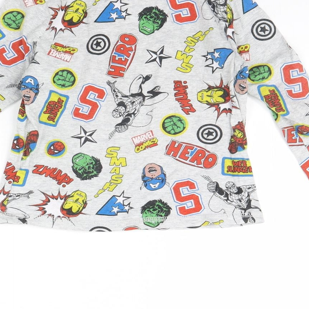 George Boys Grey Spotted  Basic T-Shirt Size 4 Years  - Marvel