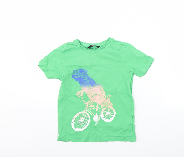 George Boys Green   Basic T-Shirt Size 5 Years  - Dinosaur