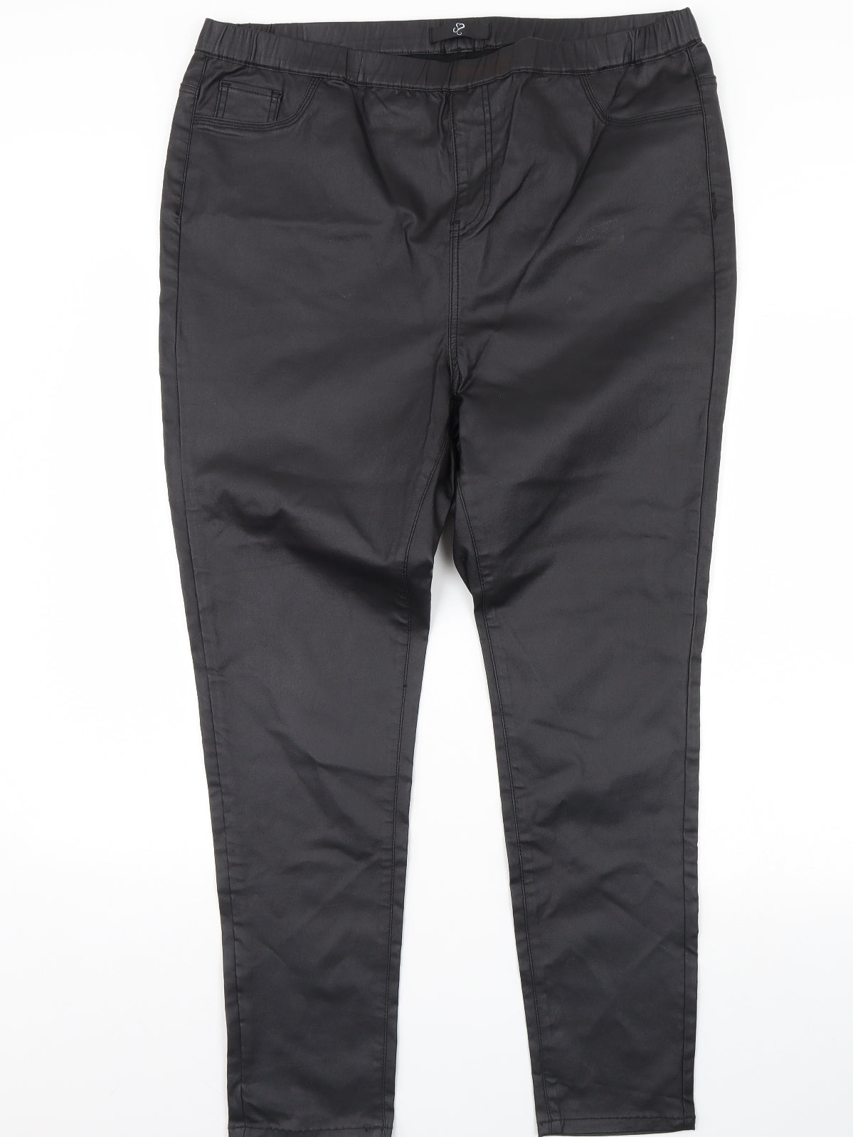 Preworn Womens Black   Capri Leggings Size 24 L31 in