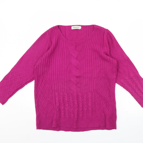 BASSINI Womens Pink   Pullover Jumper Size M