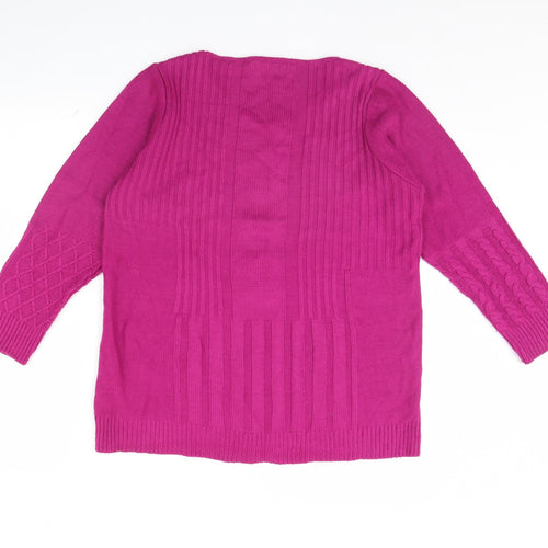 BASSINI Womens Pink   Pullover Jumper Size M