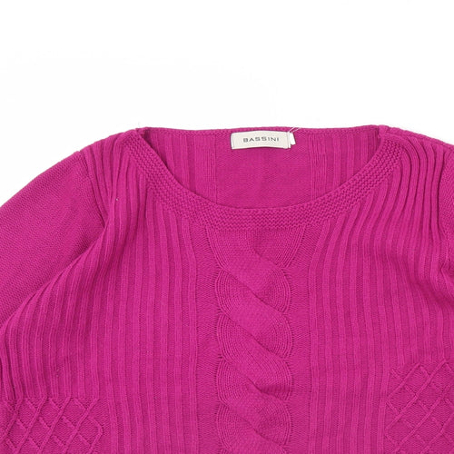 BASSINI Womens Pink   Pullover Jumper Size M