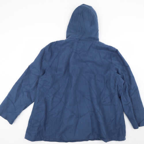anne de lancay Womens Blue   Overcoat Coat Size XL