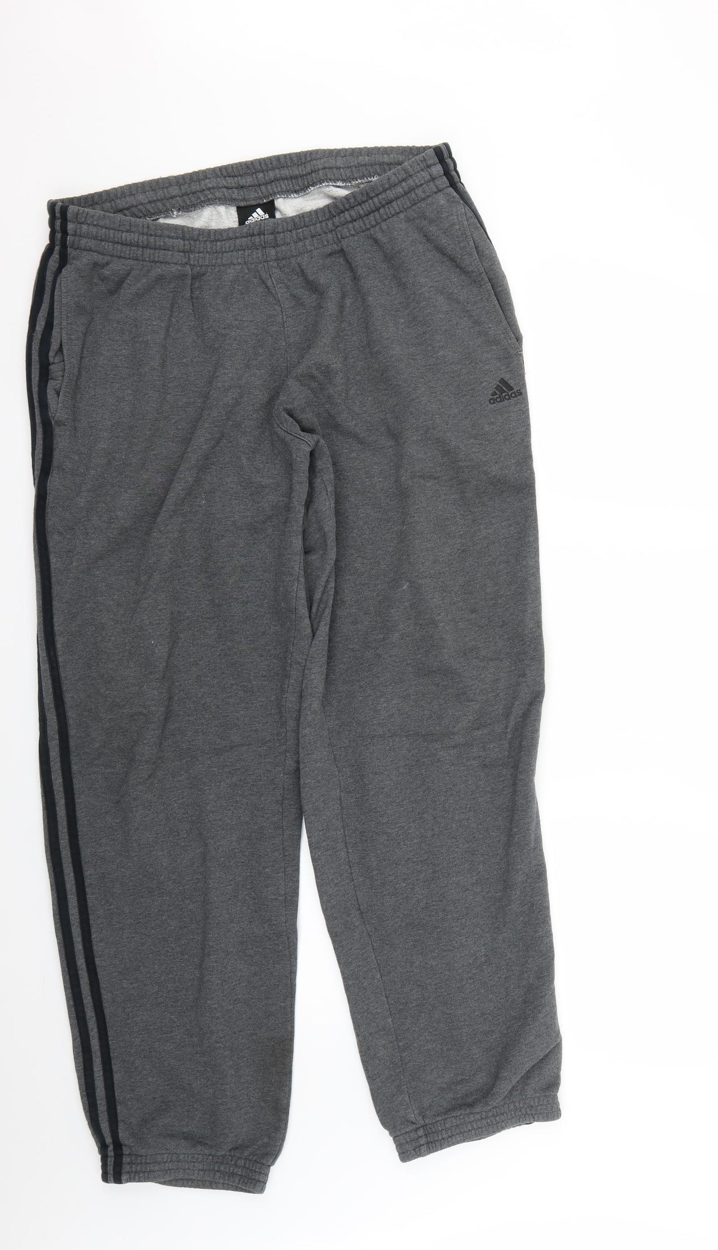 adidas Mens Grey   Jogger Trousers Size L L27 in
