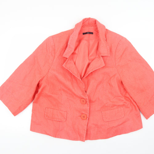 Evans Womens Orange   Overcoat Coat Size 22