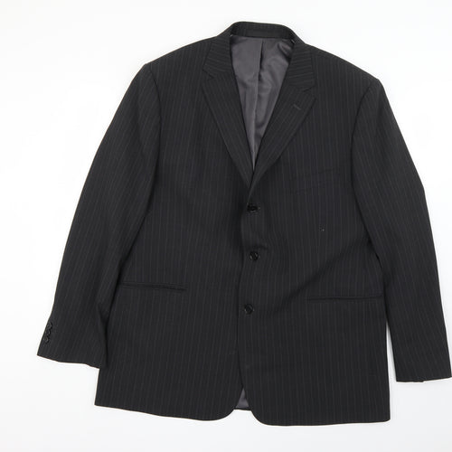 marks Mens Grey Striped  Jacket Suit Jacket Size M