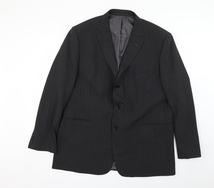 marks Mens Grey Striped  Jacket Suit Jacket Size M